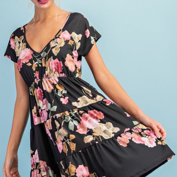 Floral Tiered Dress - Picture 3 of 8